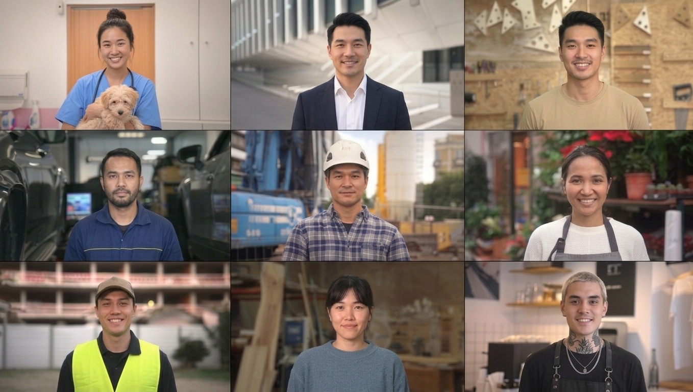 Many,Different,Professions,Collage.,Happy,People,Portraits,Mix.,Lot,Smiling